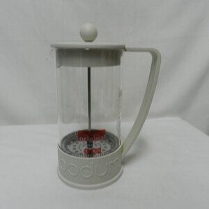 Bodum Brazil Classic Glass Coffee Press 3 cups 24 ounces Off White Cream NEW